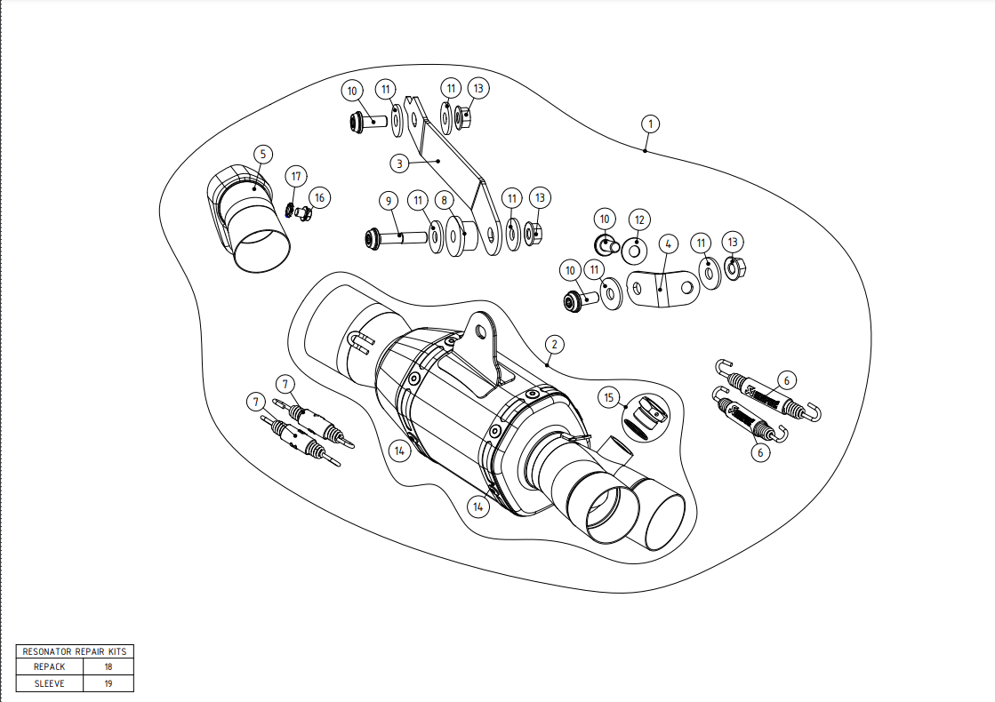 Akrapovic Tussenpijp Track Day (Roestvrij staal) Yamaha YZF-R6 (08-25) L-Y6SO4/TD/1 
