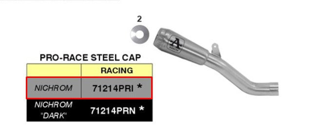 Arrow Slip-On Kit Pro-Race RVS Aprilia RSV4/RR/RF (17-18) 71214PRI 
