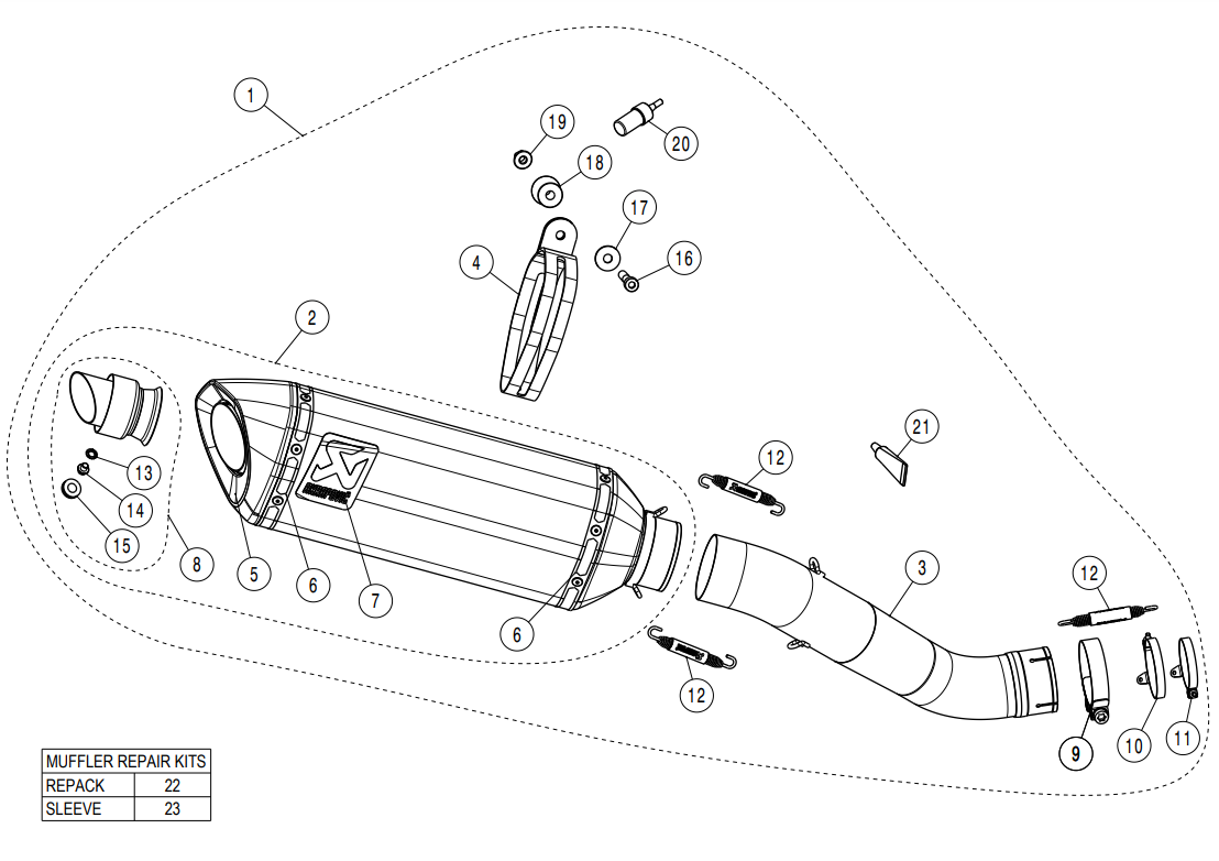 Akrapovic Slip-On Line (Carbon) Aprilia RSV4/RR/1100 Factory (21-25) S-A10SO13-RC 